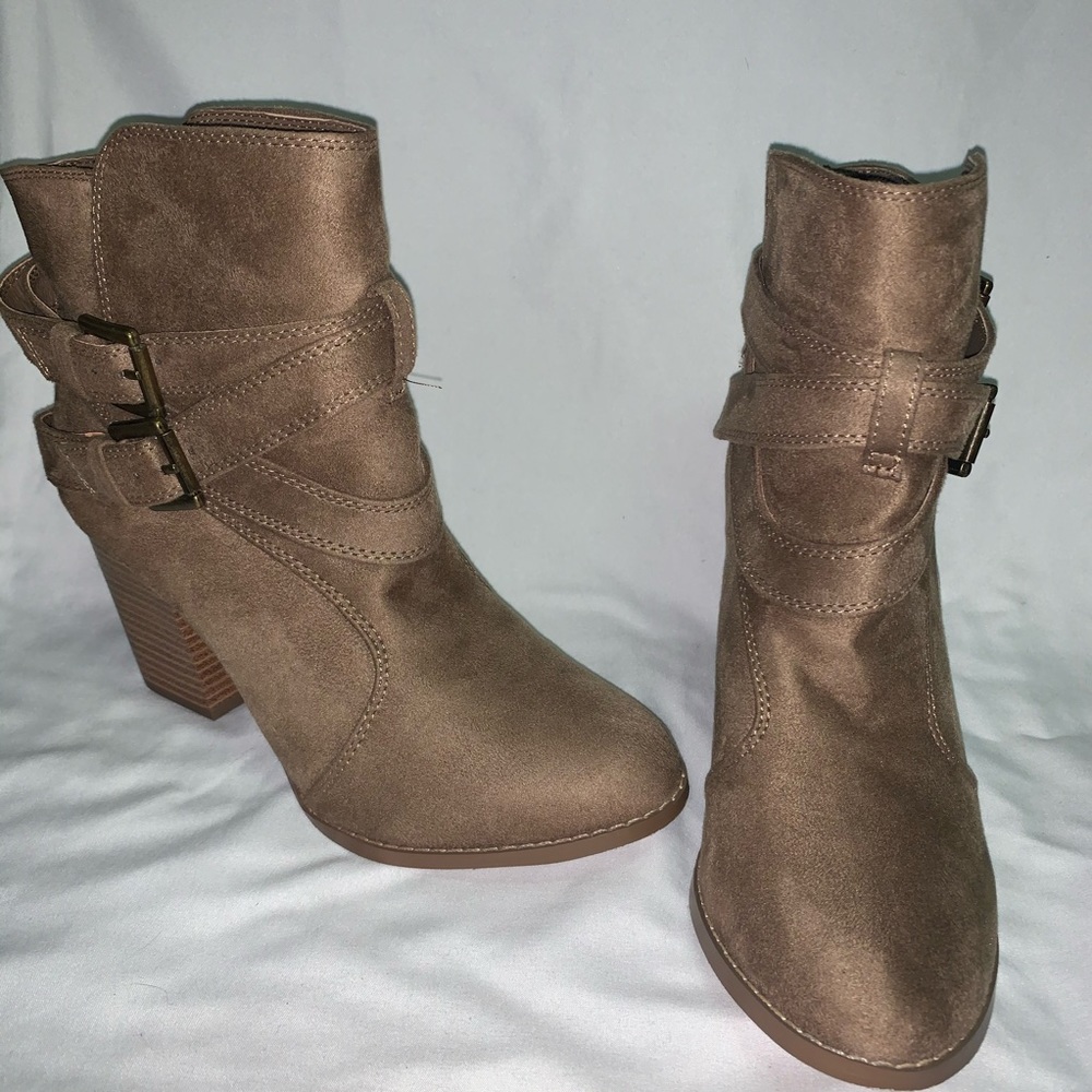Light Brown Heeled Booties